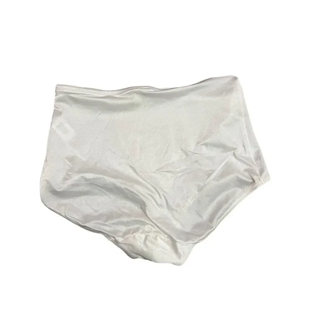 Vintage Sears Shiny White Granny Panty Style 49600 3XL Set of 3